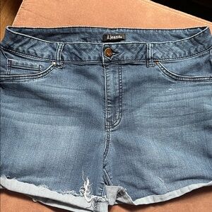 d. jeans Women's Distressed Blue Jean Shorts